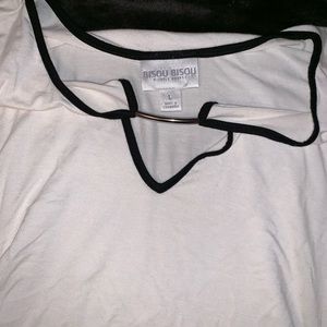 NWOT!!!  Cream shirt with key hole chest